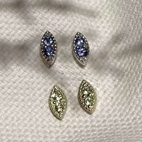 DSG Gemstone Leaf Earring