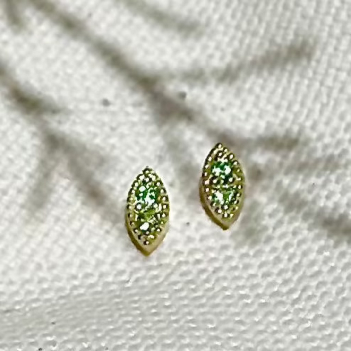 DSG Gemstone Leaf Earring