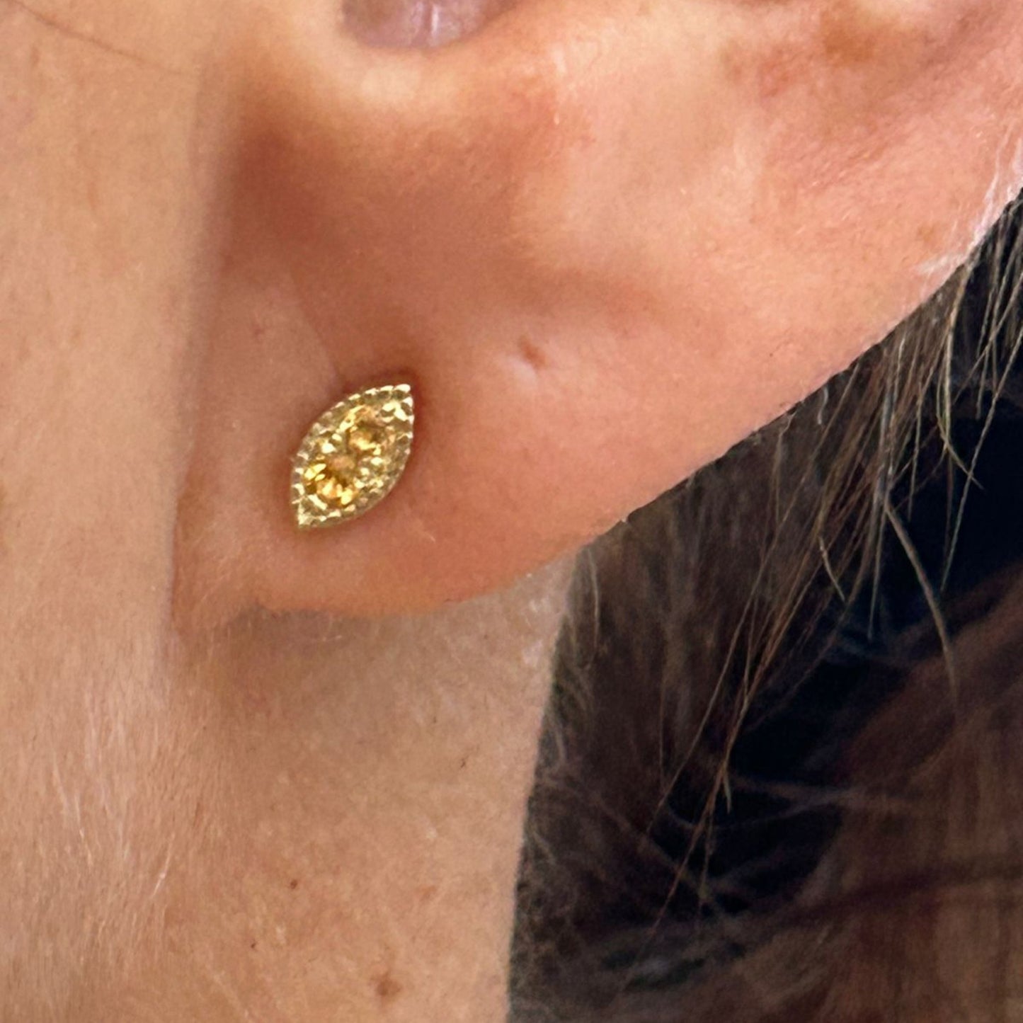 DSG Gemstone Leaf Earring