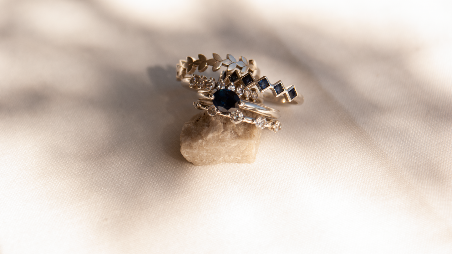 Diamante & Iolite Stack Rings